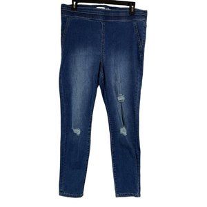 Women soho jeans new york high waist pull on ankle legging Size L